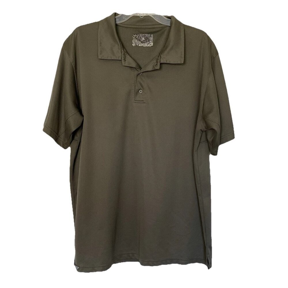 Drake Waterfowler 365 Polo Shirt Men's Size Large Olive Green Read